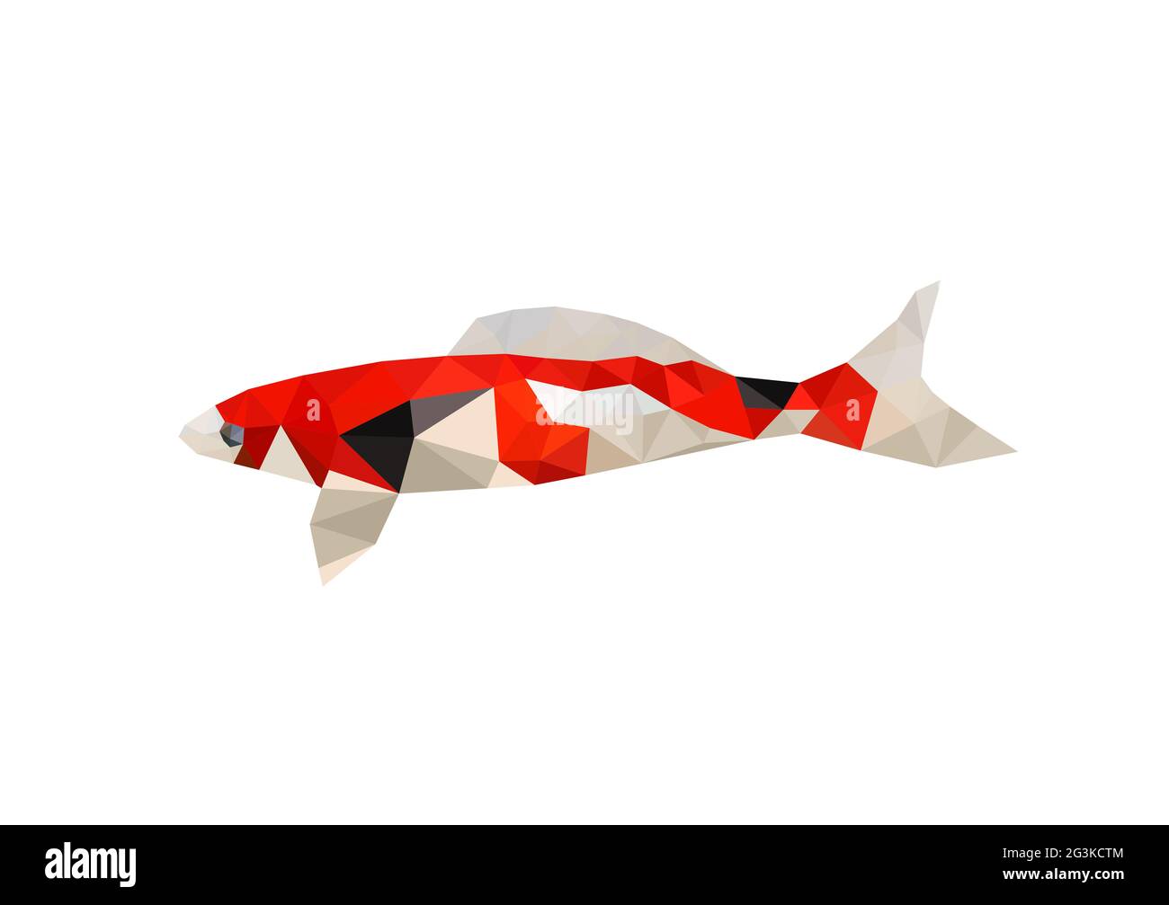 Illustration of origami koi fish Stock Photo