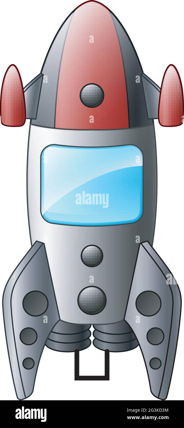 Cartoon spaceship isolated on white background Stock Vector Image & Art ...