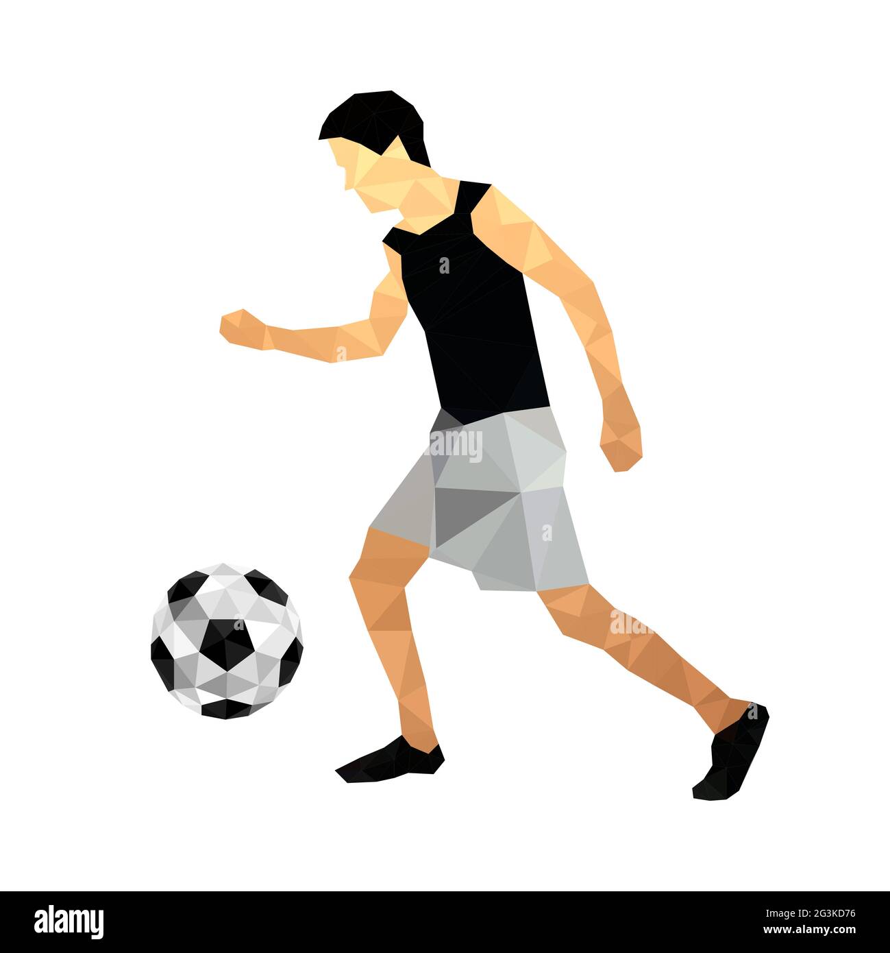 Illustration of origami football player Stock Photo Alamy