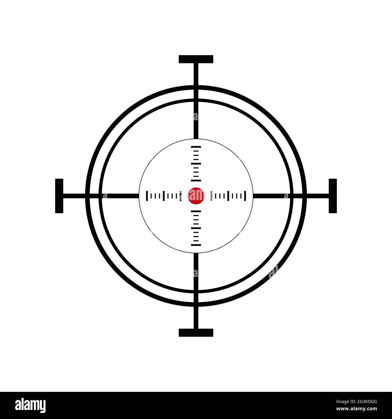 Illustration with shooting target icon Stock Photo Alamy
