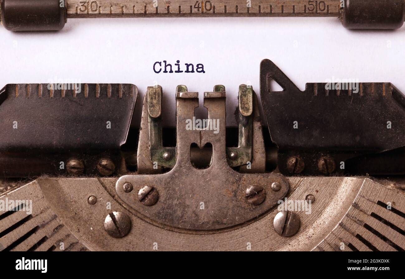 Old typewriter - China Stock Photo