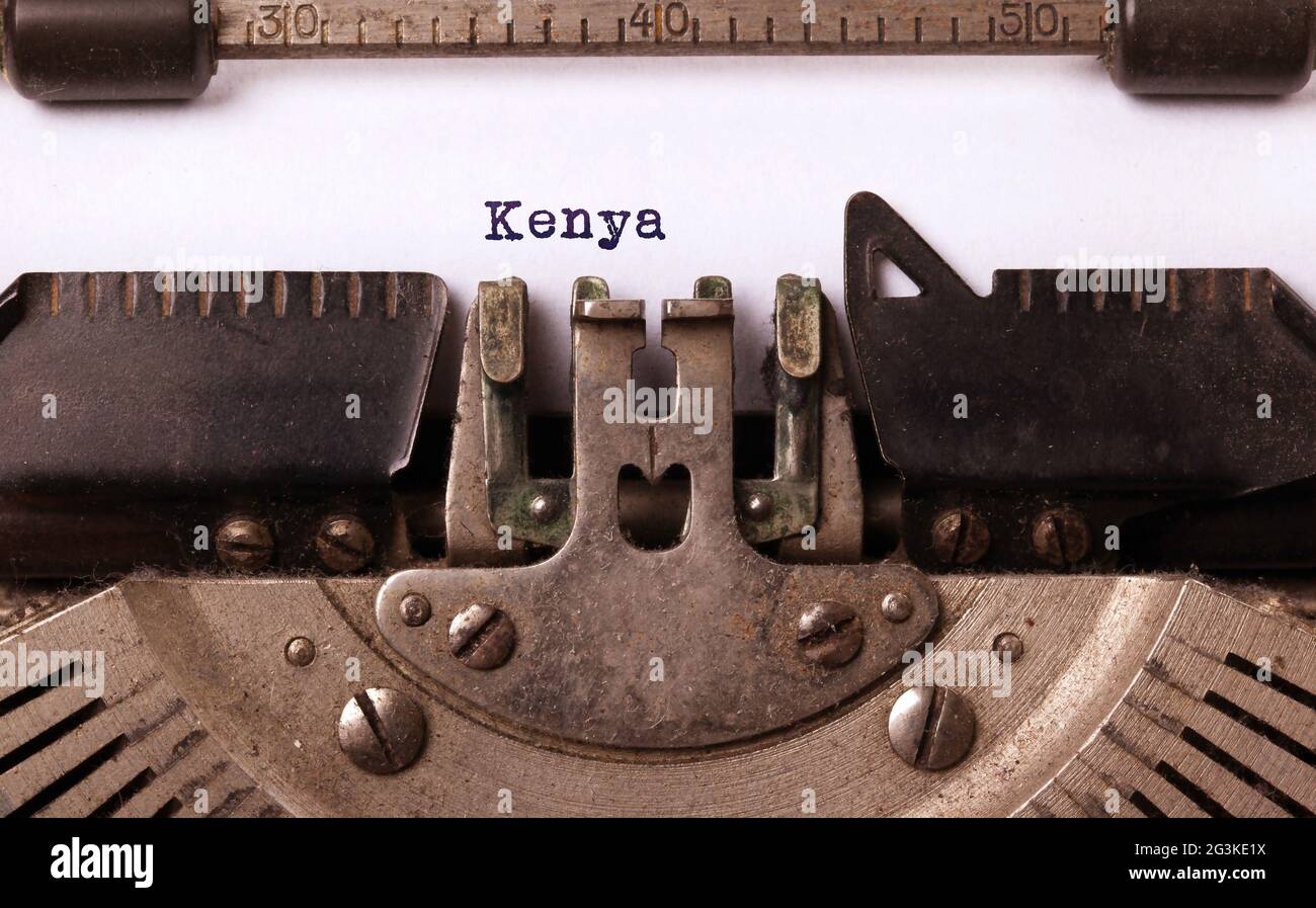 Old typewriter Kenya Stock Photo Alamy