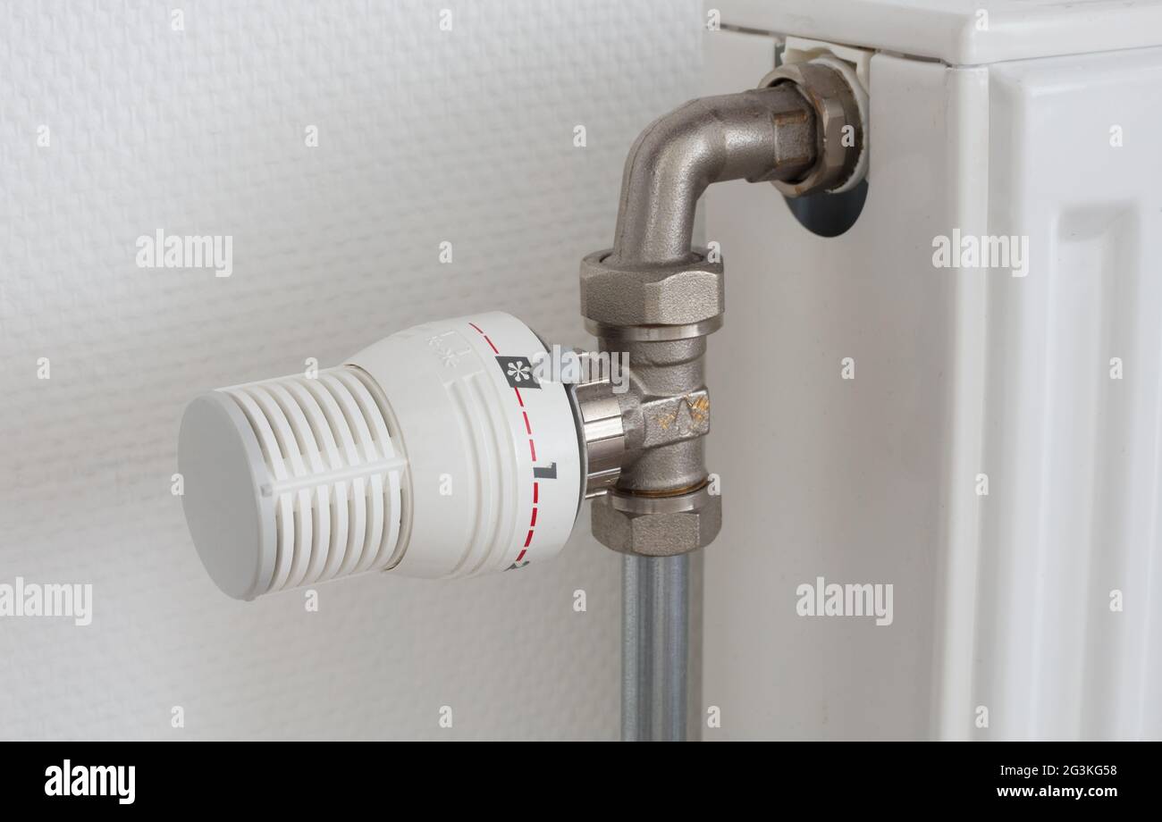 Temperature knob of heating radiator, used and dusty Stock Photo Alamy