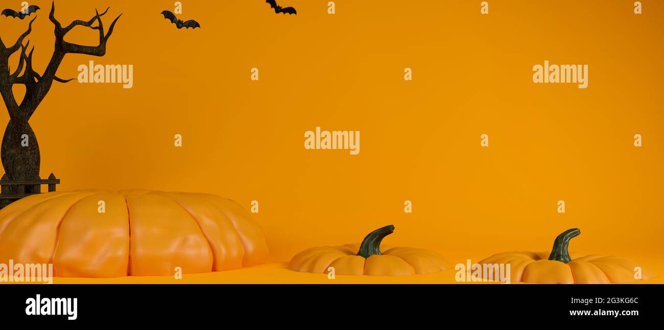 Halloween concept background with pumpkins fantasy pumpkins and dried ...