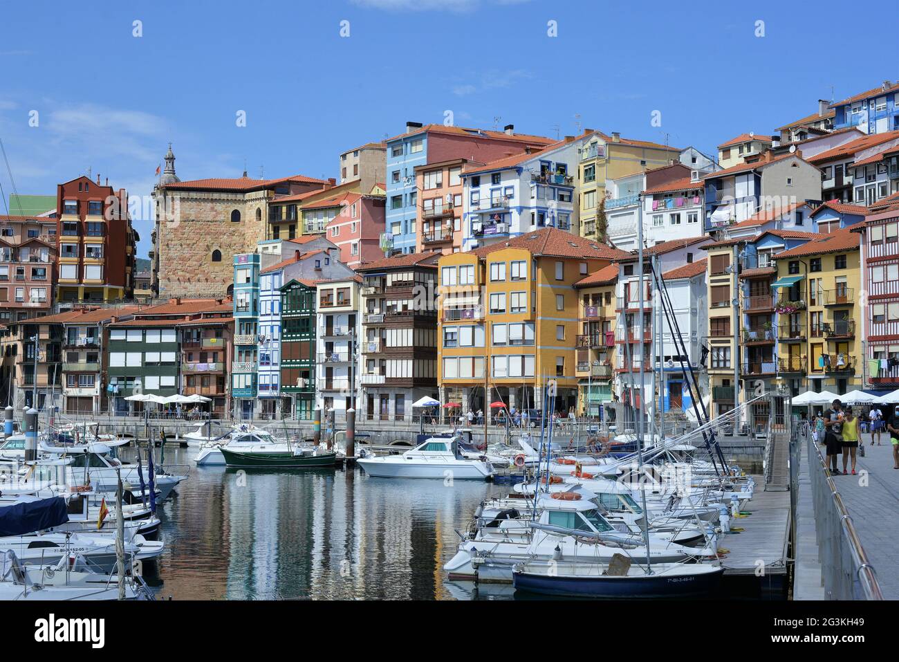 Old Town Harbour, Bermeo, Euskadi (Basque Country) (Pais Vasco), Spain, Europe Stock Photo