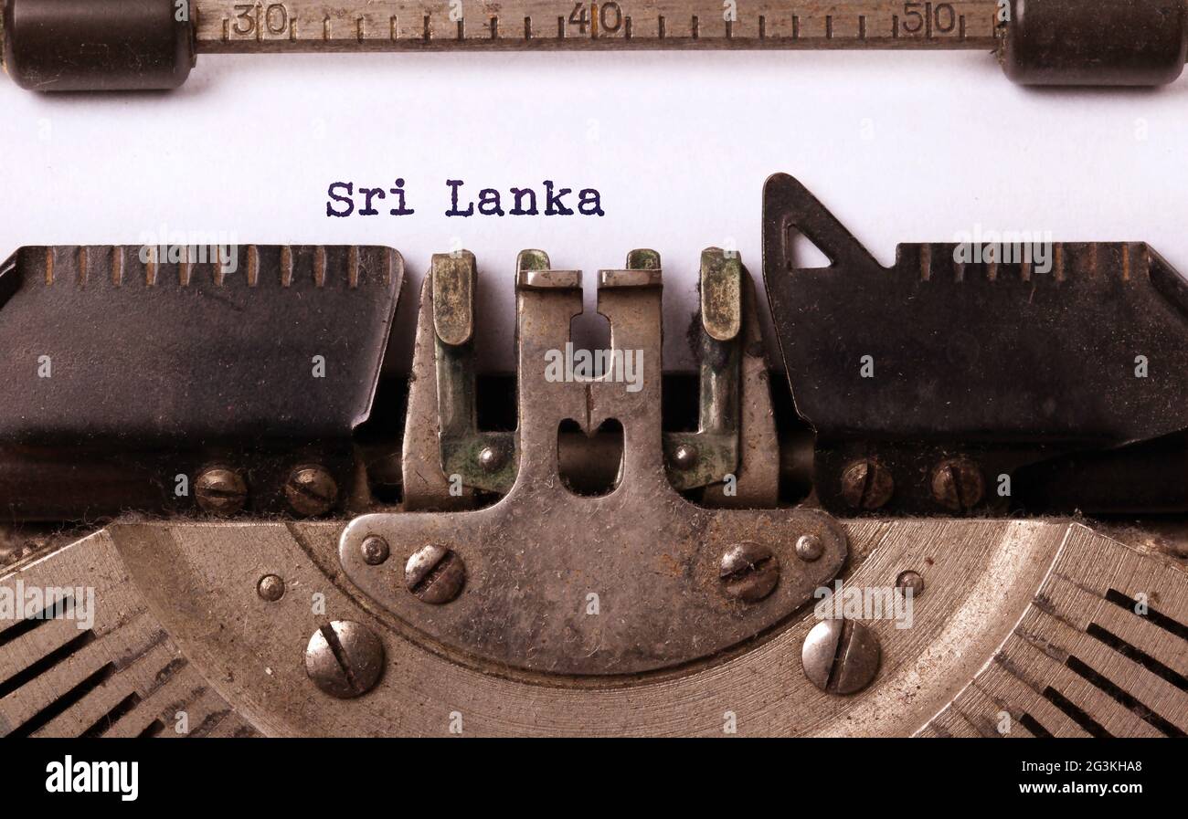Old typewriter Sri Lanka Stock Photo Alamy