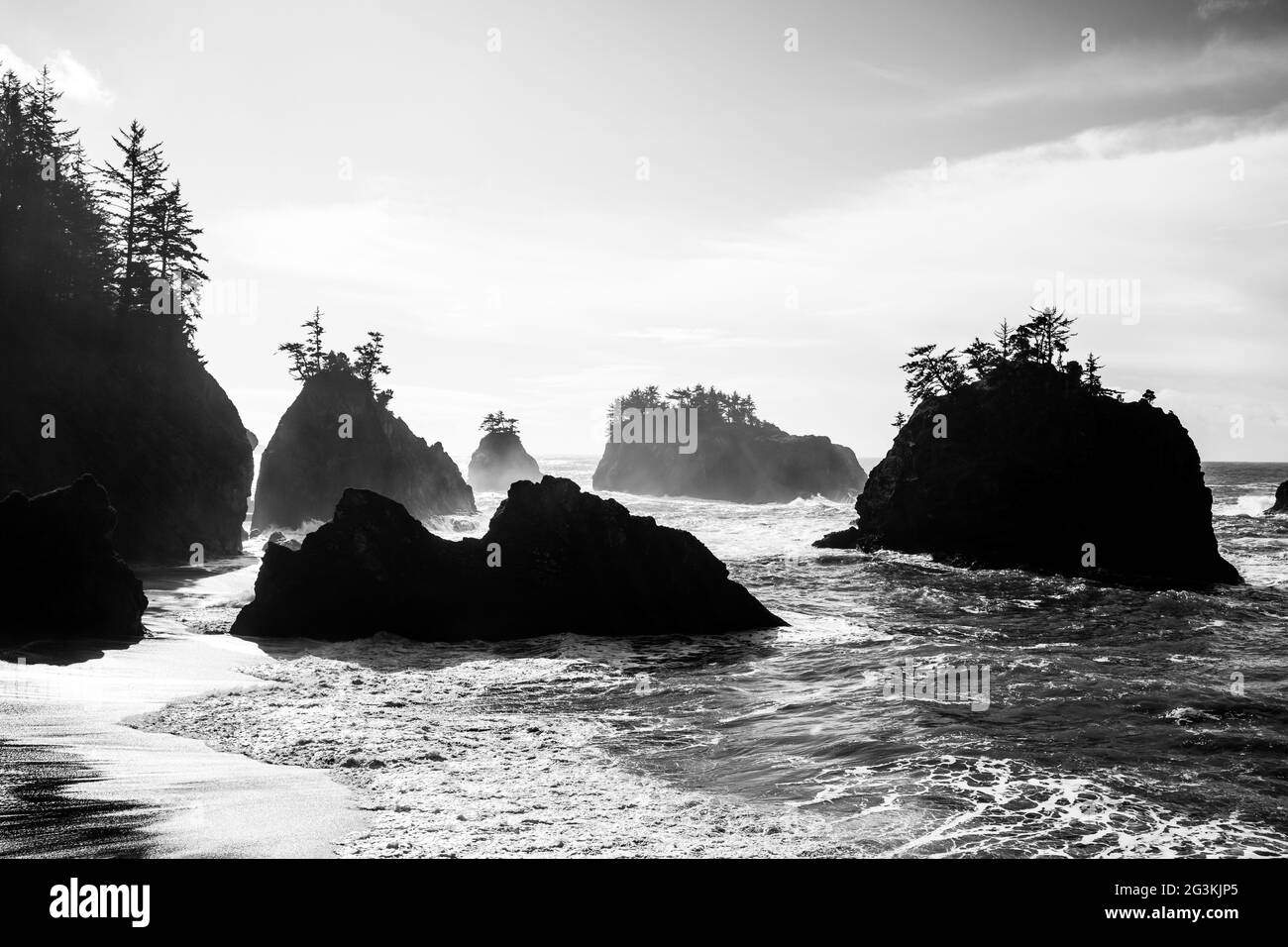 Rugged offshore islands Black and White Stock Photos & Images - Alamy