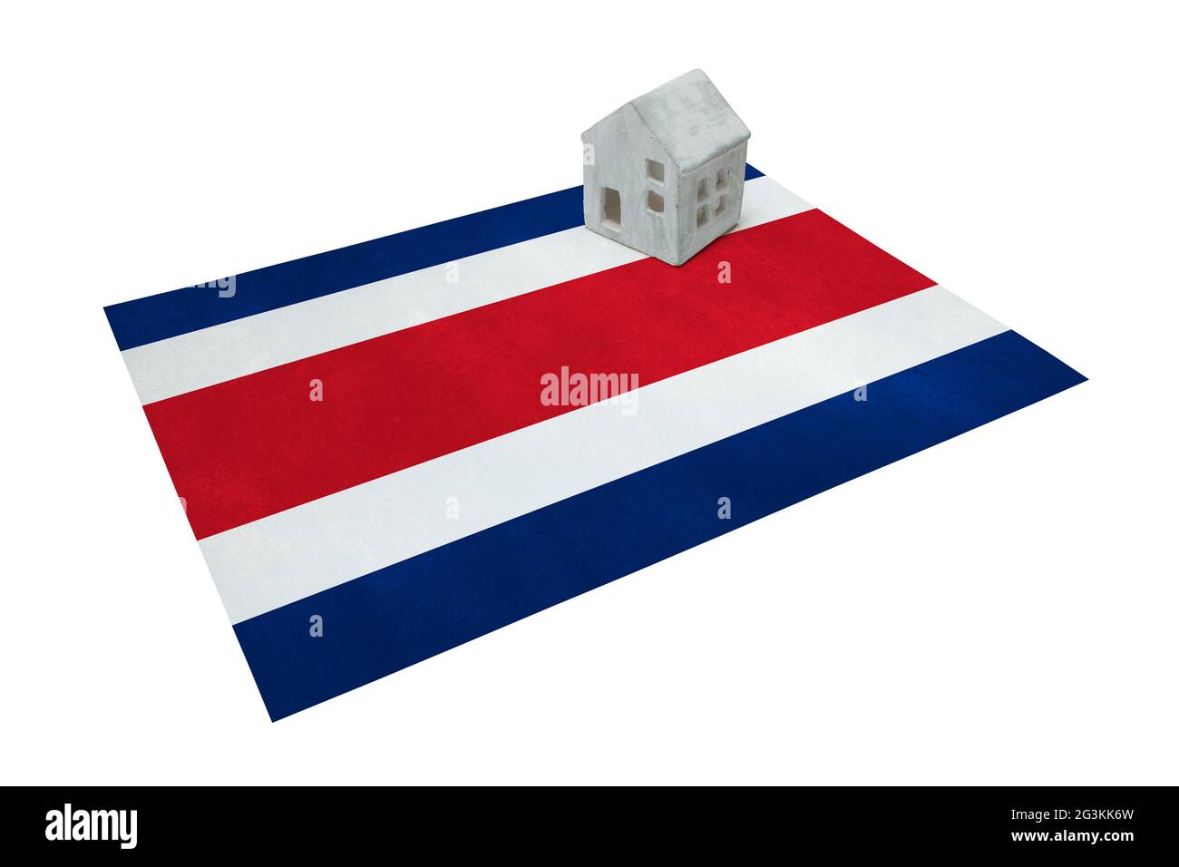 Small house on a flag - Costa Rica Stock Photo