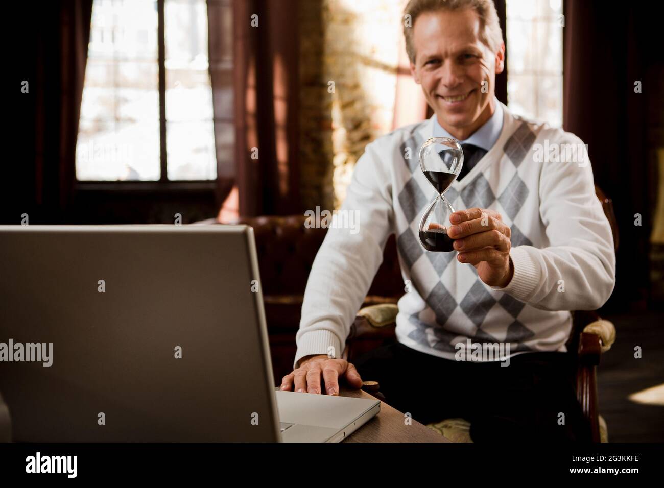 Psychiatrist man in office Stock Photo