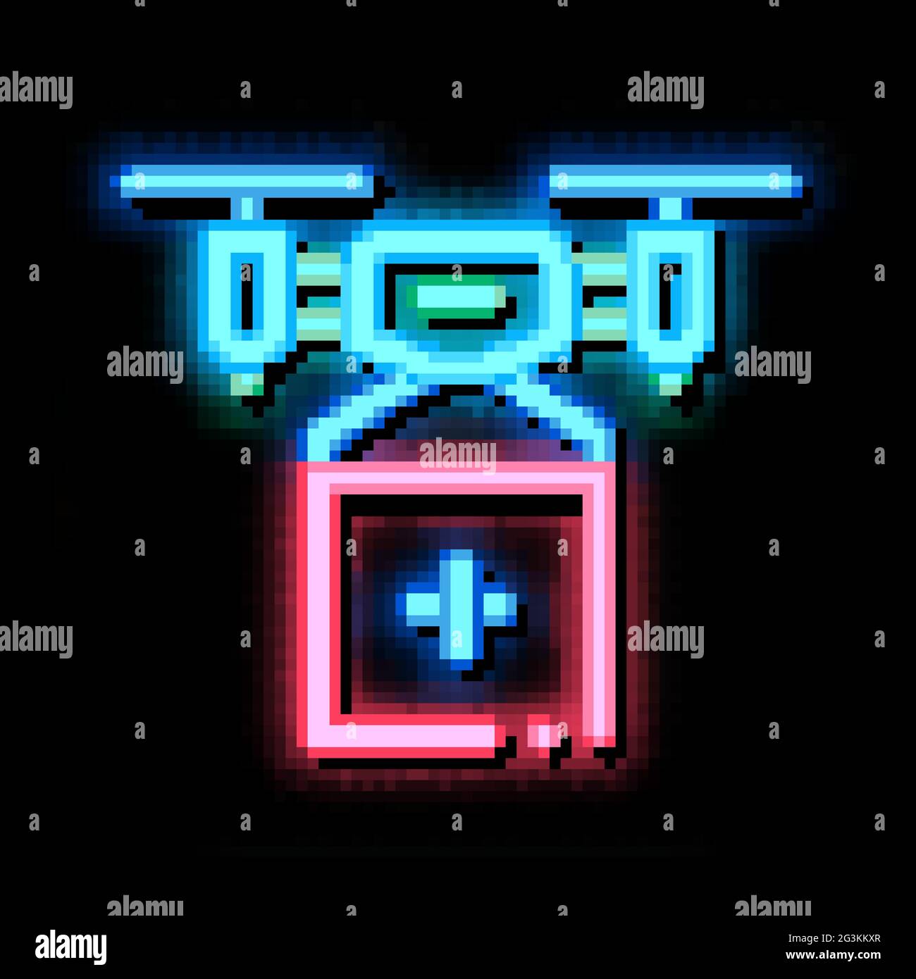 drone delivery neon glow icon illustration Stock Vector Image & Art - Alamy
