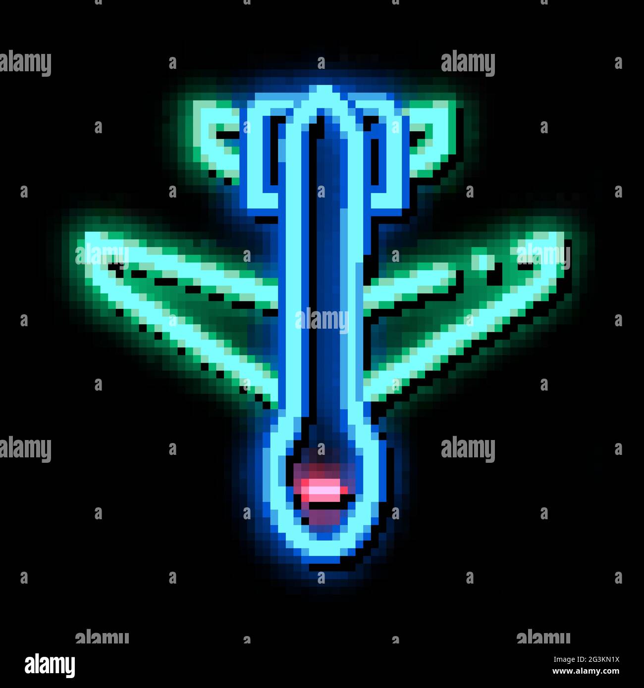 drone airplane neon glow icon illustration Stock Vector