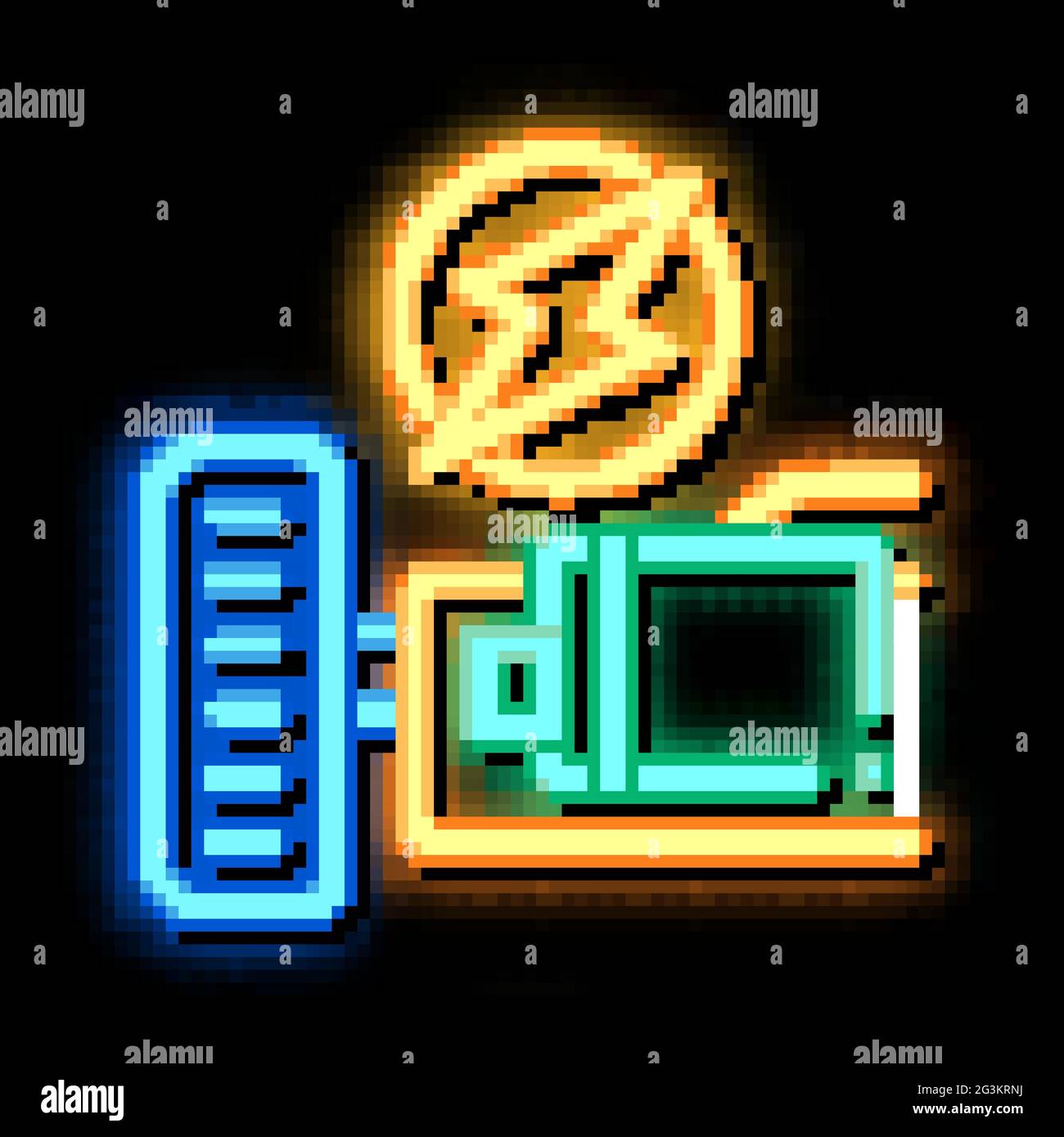 electro car engine neon glow icon illustration Stock Vector Image & Art ...