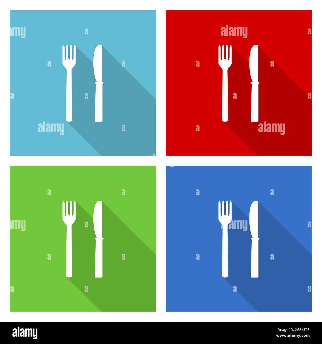 Eat icon set, flat design vector illustration in eps 10 for webdesign ...