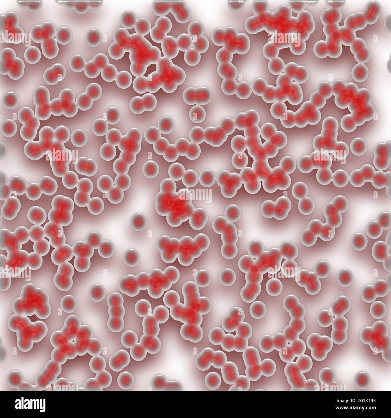 Red blood cells imitation, white background. seamless pattern Stock Photo