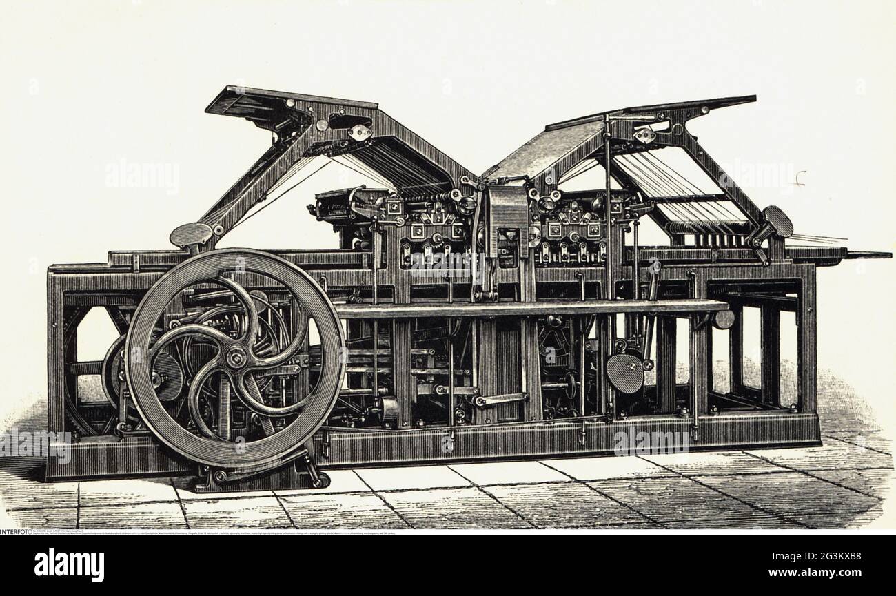 technics, typography, machinery, ARTIST'S COPYRIGHT HAS NOT TO BE CLEARED Stock Photo