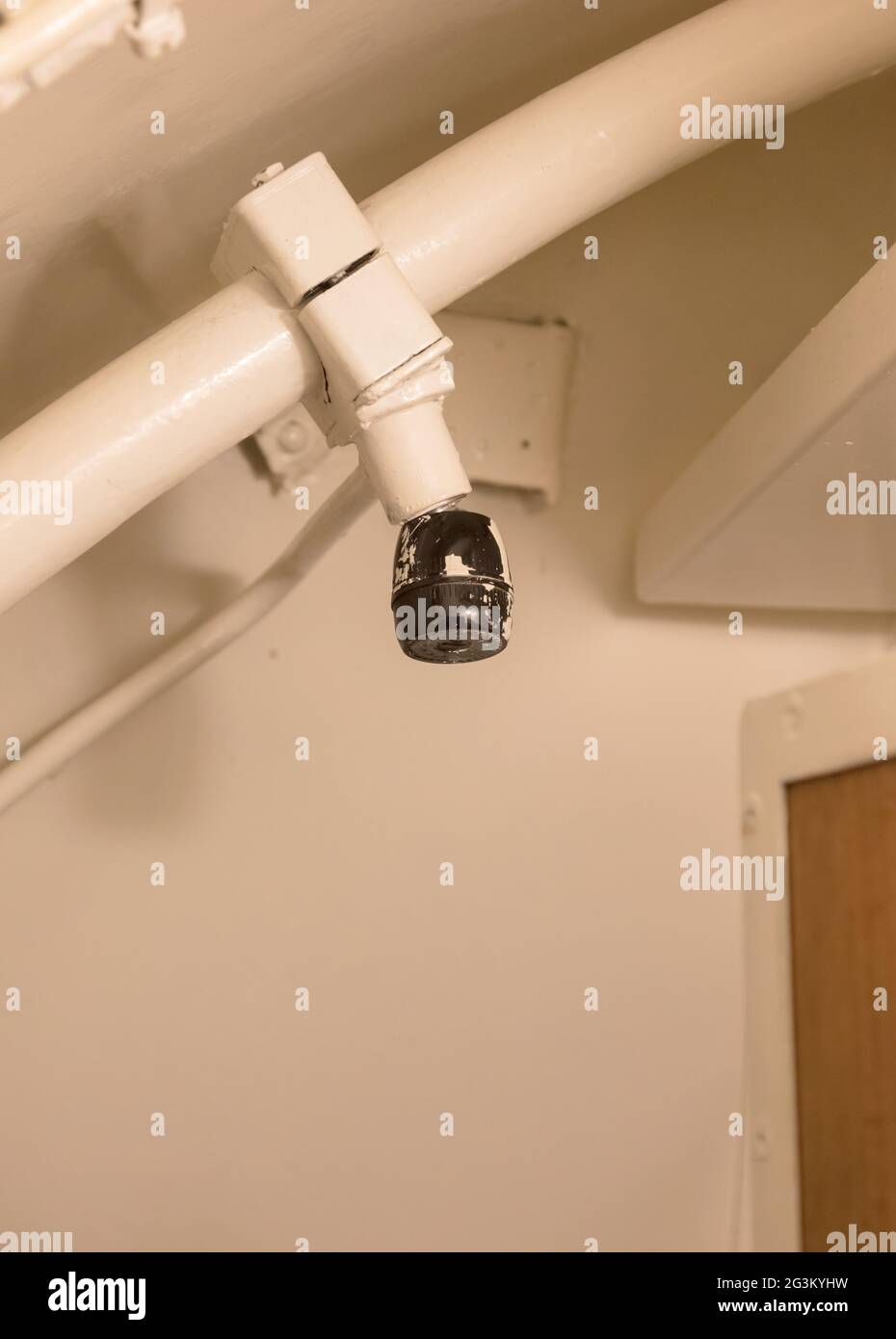 Interior of an old submarine Shower Stock Photo Alamy