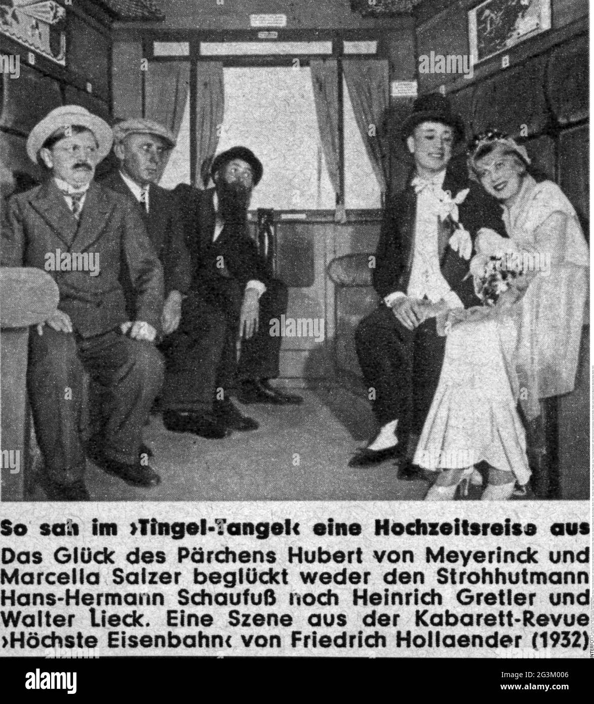 theatre / theater, cabaret, Tingel-Tangel-Theater, revue, 'Hoechste Eisenbahn', ADDITIONAL-RIGHTS-CLEARANCE-INFO-NOT-AVAILABLE Stock Photo