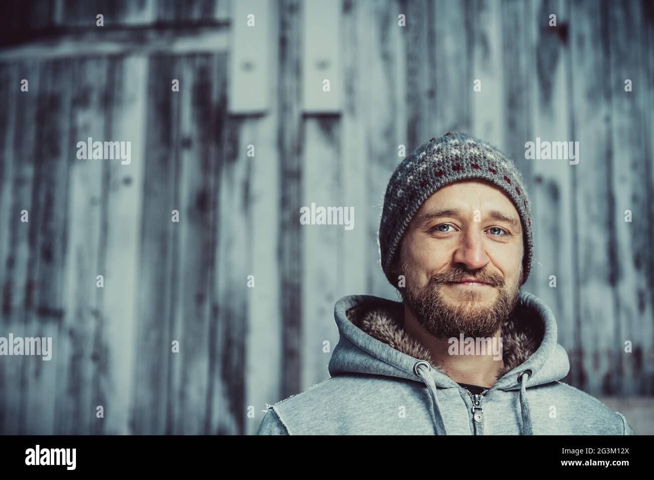 Portrait of a young bearded man Stock Photo