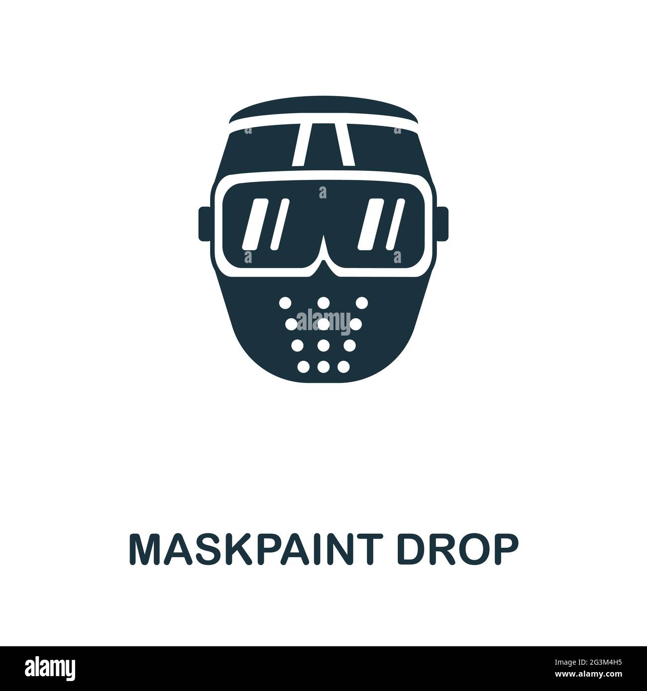 Maskpaint Drop flat icon. Colored filled simple Maskpaint Drop icon for ...