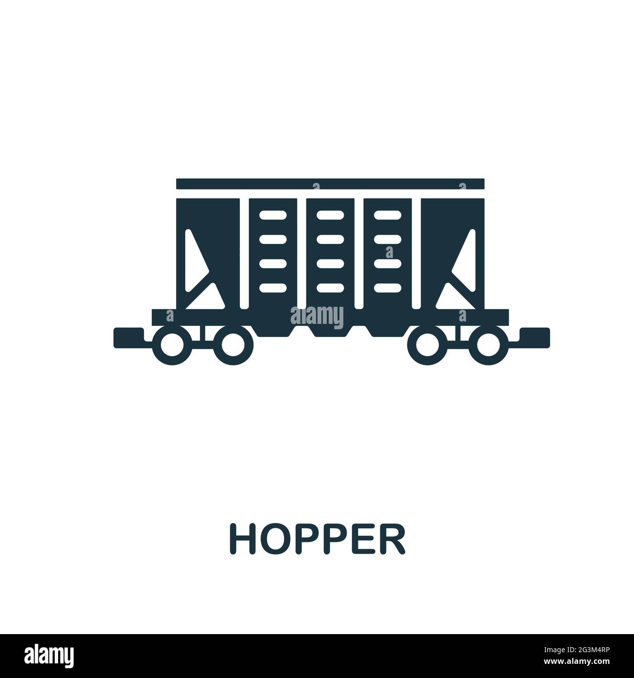 Hopper flat icon. Colored filled simple Hopper icon for templates, web design and infographics Stock Vector