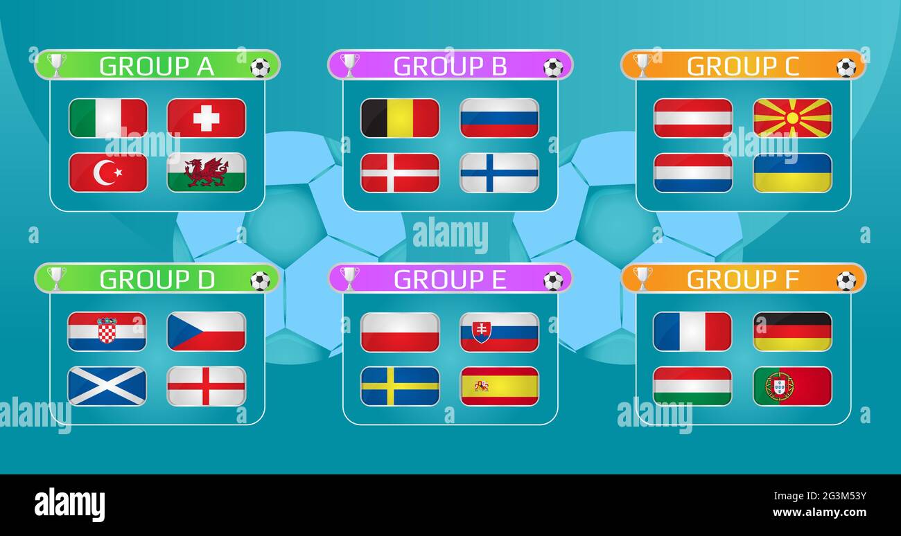 European football 2020, 2021 tournament final concept vector. Silver