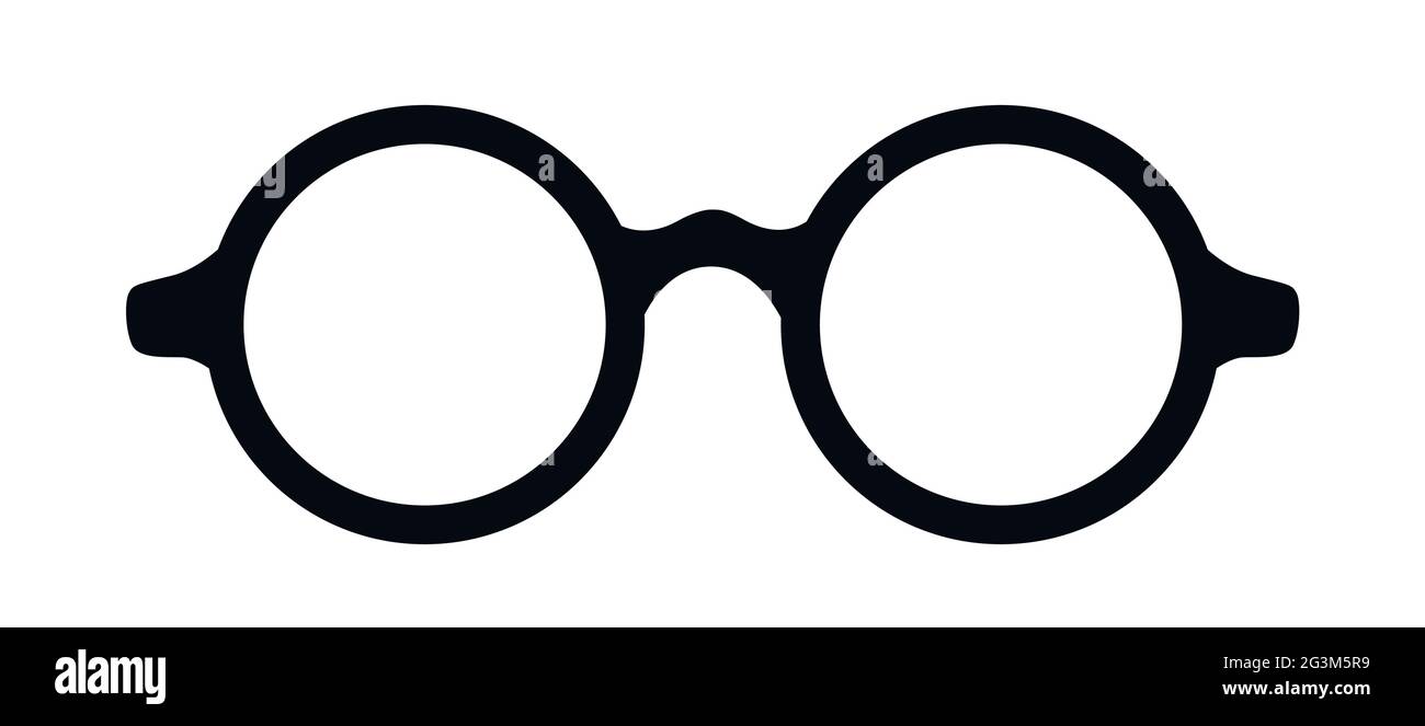Retro eye glasses icon isolated on white. Vector illustration Stock Vector