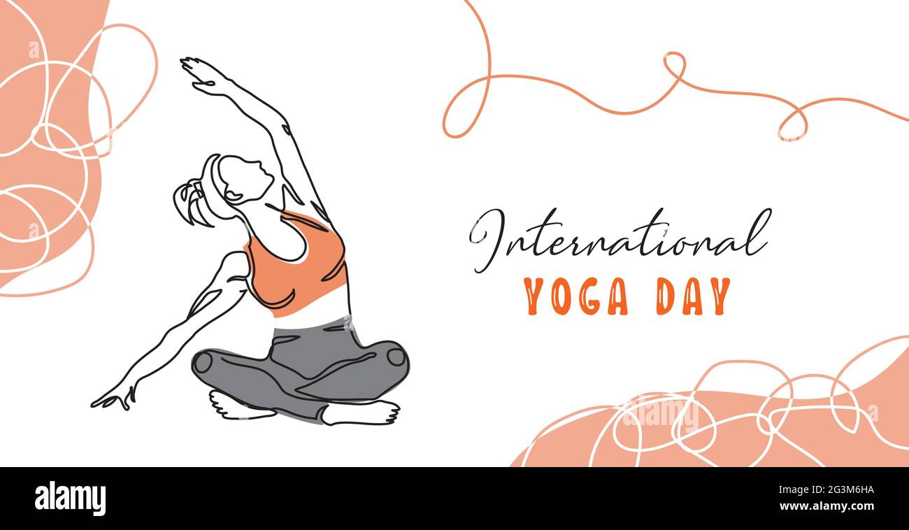 Drawing International Day Of Yoga Illustration | EPS Free Download - Pikbest