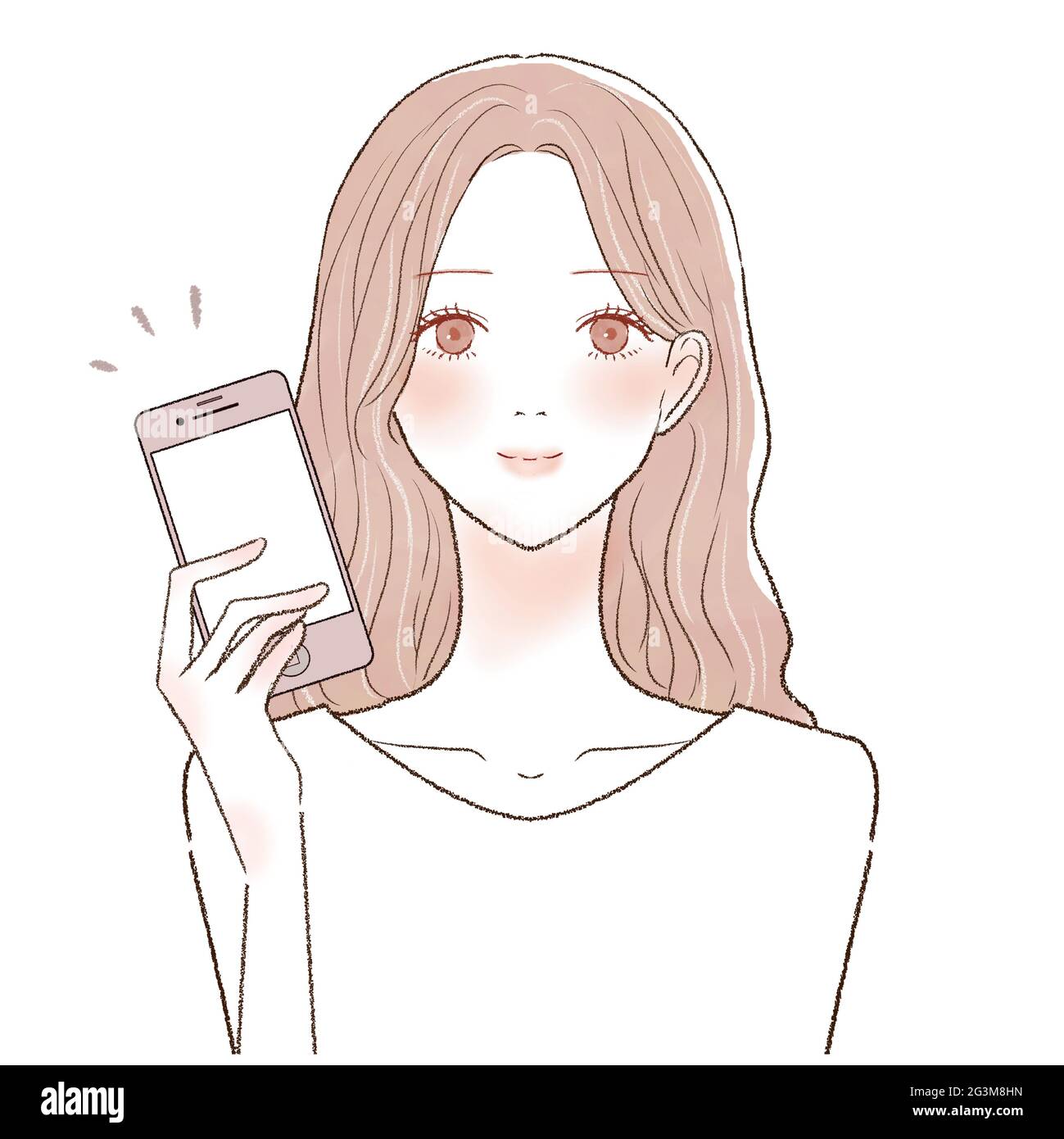 anime girl with wavy blue hair in a hoodie holding mobile phone   Arthubai