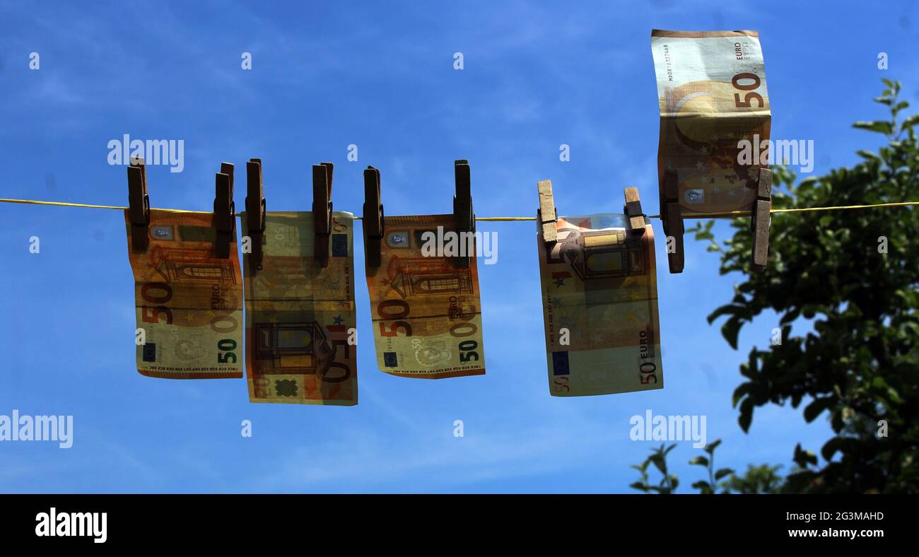 Illustration photo, How criminals clean their dirty money, launder