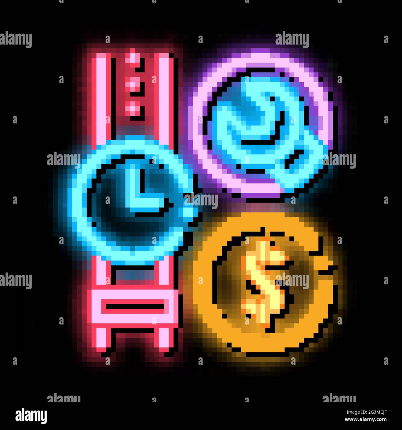 watch repair cost neon glow icon illustration Stock Vector Image & Art ...