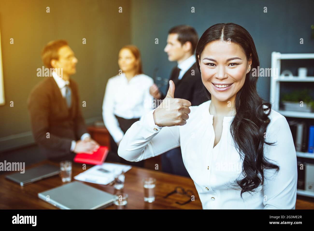 Modern business woman in business meeting Stock Photo - Alamy