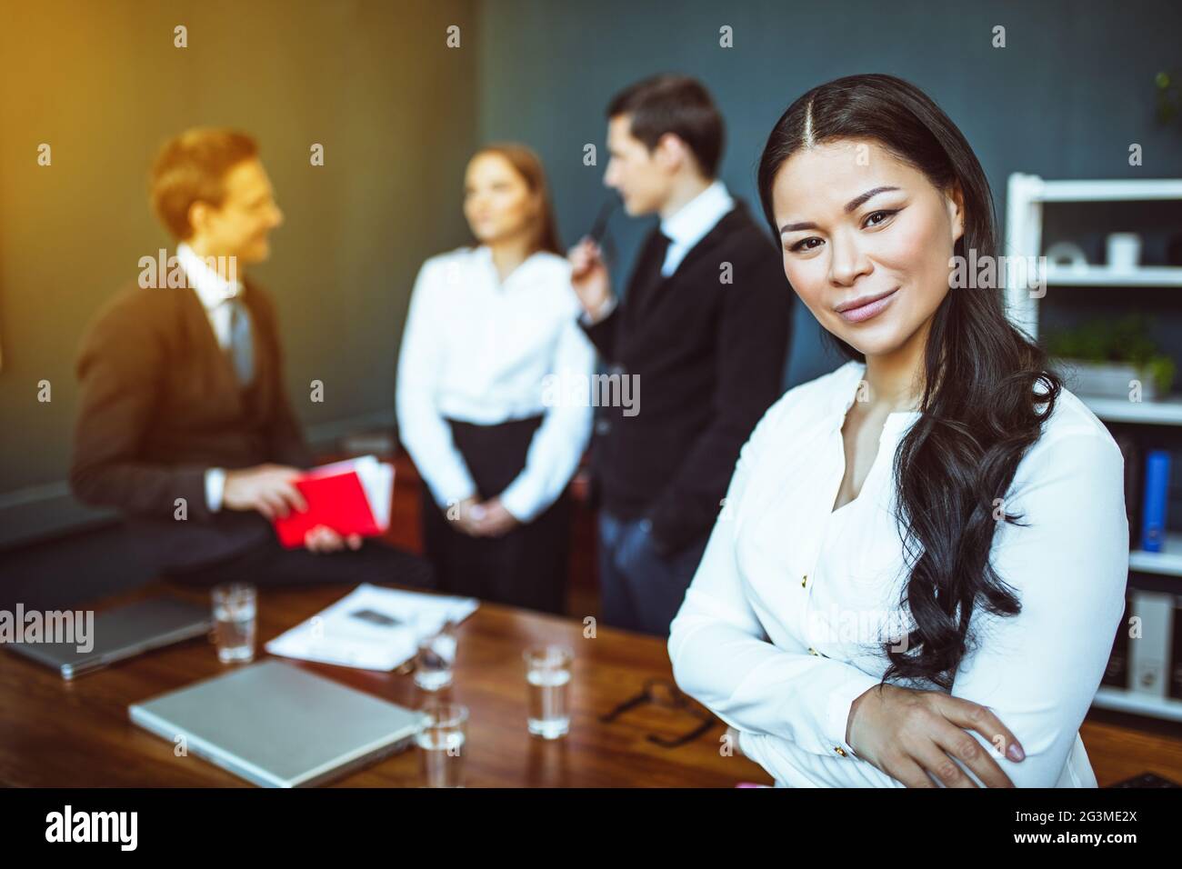 Modern business woman in business meeting Stock Photo - Alamy