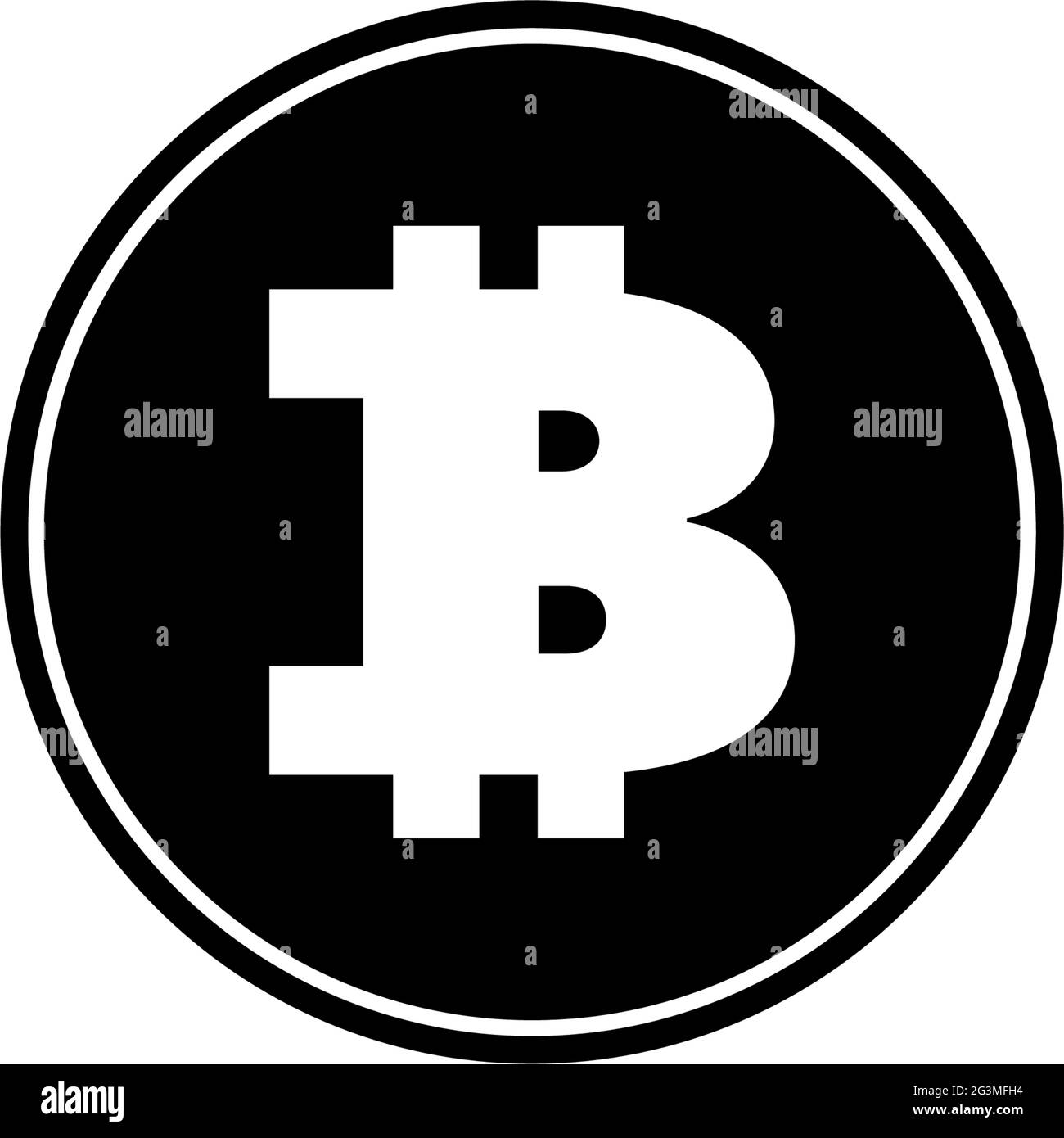 Crypto Currency Bitcoin, Blockchain Cryptocurrency. Flat Vector Icon  illustration. Simple black symbol on white background Crypto Bitcoin  Instrument s Stock Vector Image & Art - Alamy