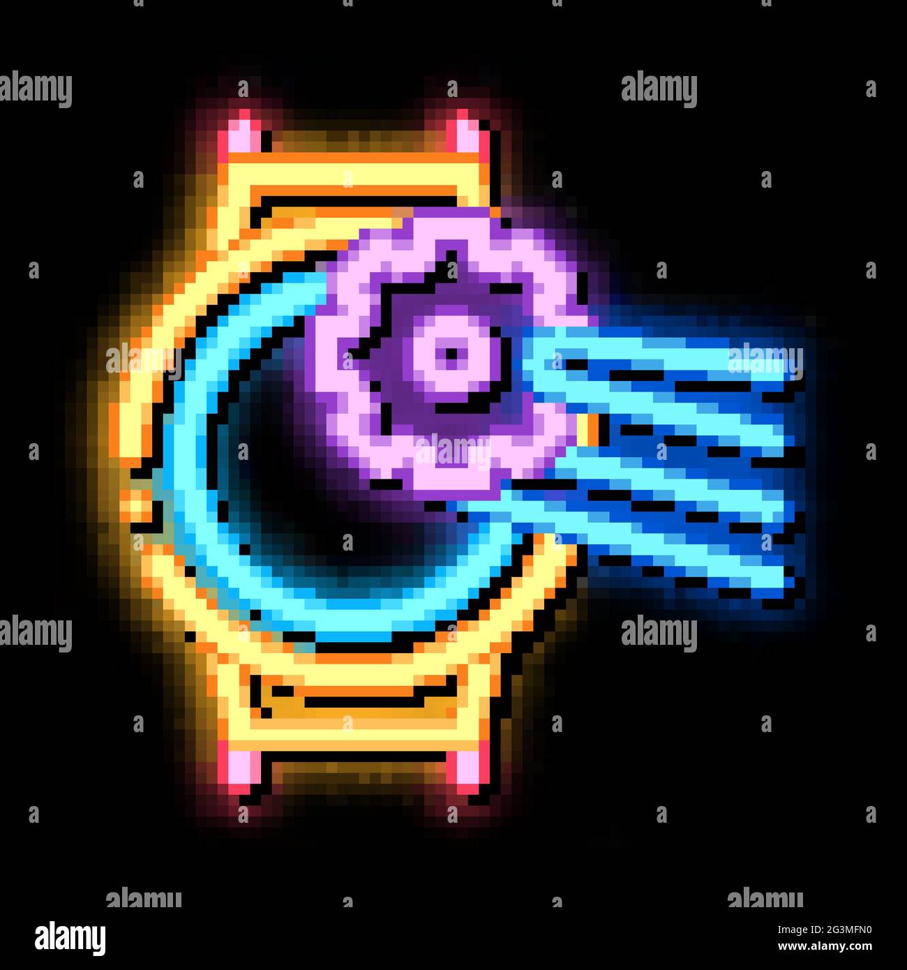watch change gear neon glow icon illustration Stock Vector Image & Art ...