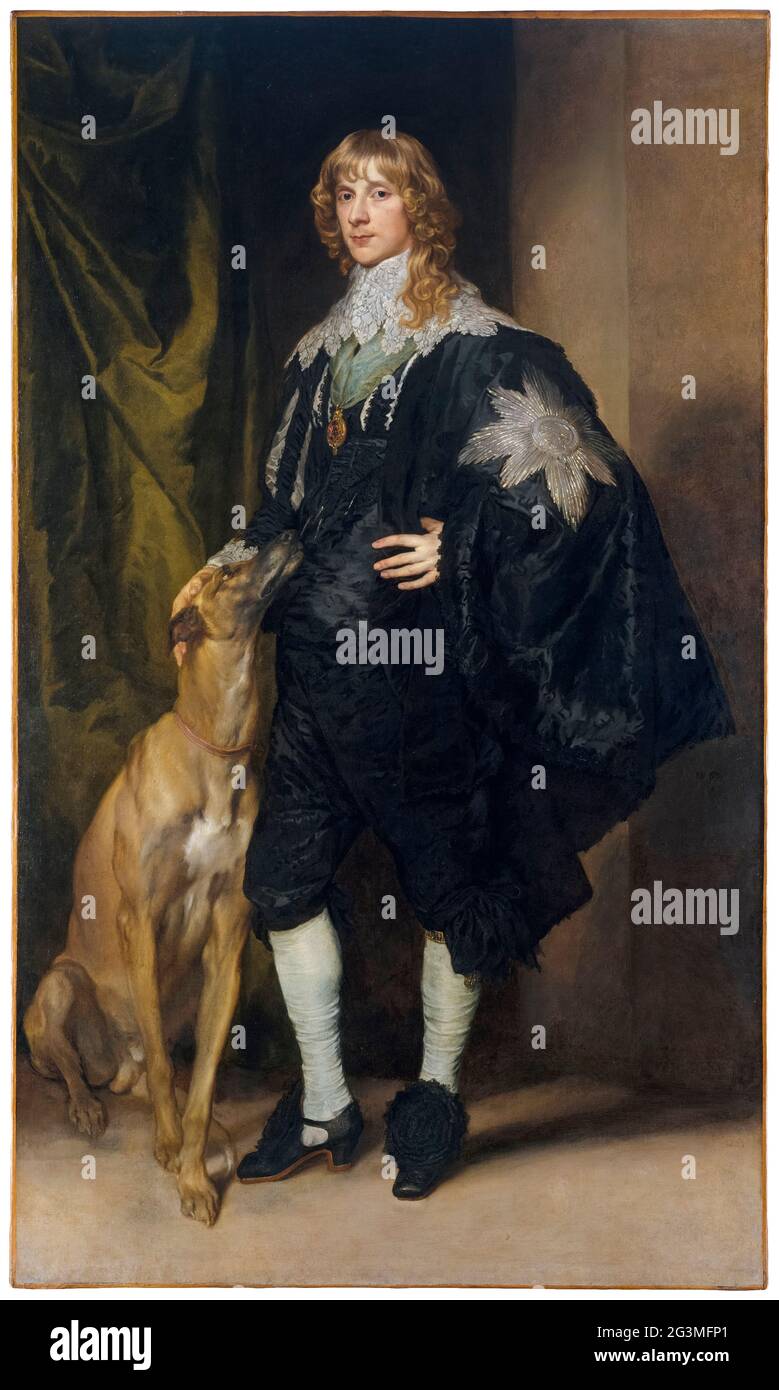 James Stewart (1612-1655) 1st Duke of Richmond, 4th Duke of Lennox, portrait painting by Sir Anthony Van Dyke, 1633-1635 Stock Photo