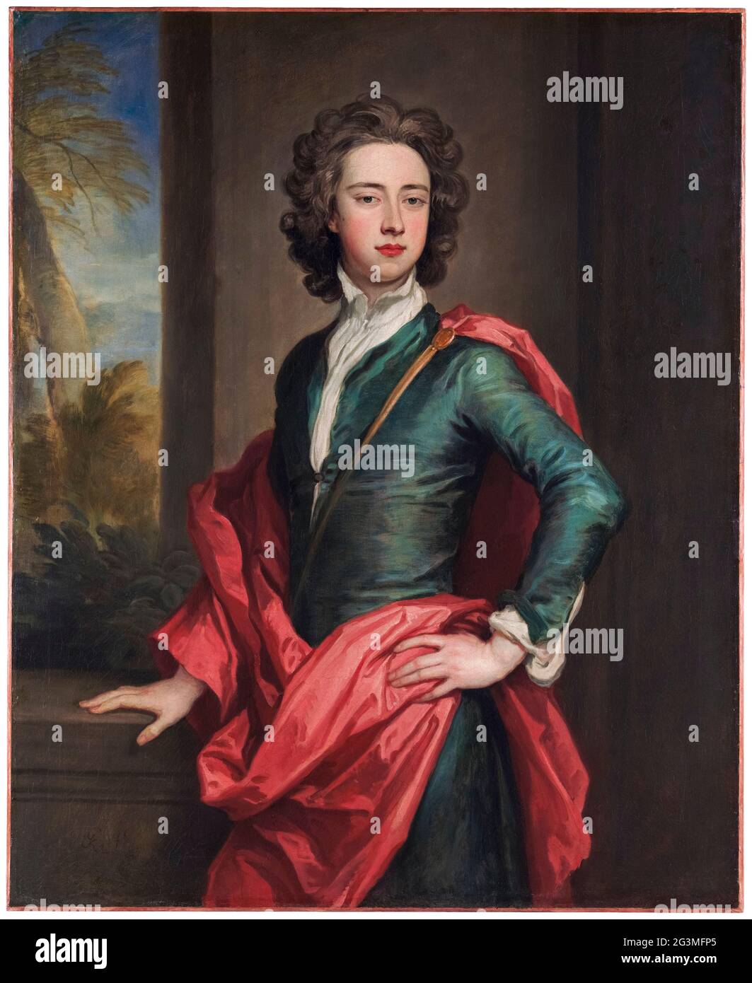 Charles Beauclerk (1670-1726) 1st Duke of St Albans, an illegitimate son of King Charles II of England by his mistress Nell Gwyn, portrait painting by Sir Godfrey Kneller, 1690-1695 Stock Photo