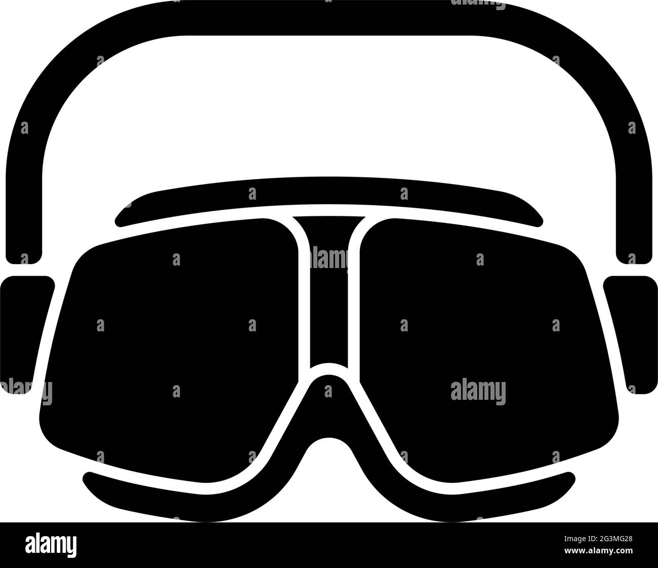 Swimming goggles black glyph icon Stock Vector Image & Art Alamy