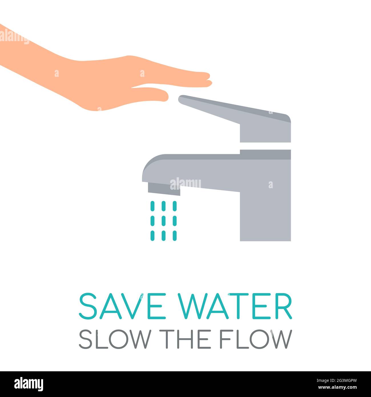 Turning off water tap Stock Vector Images Alamy