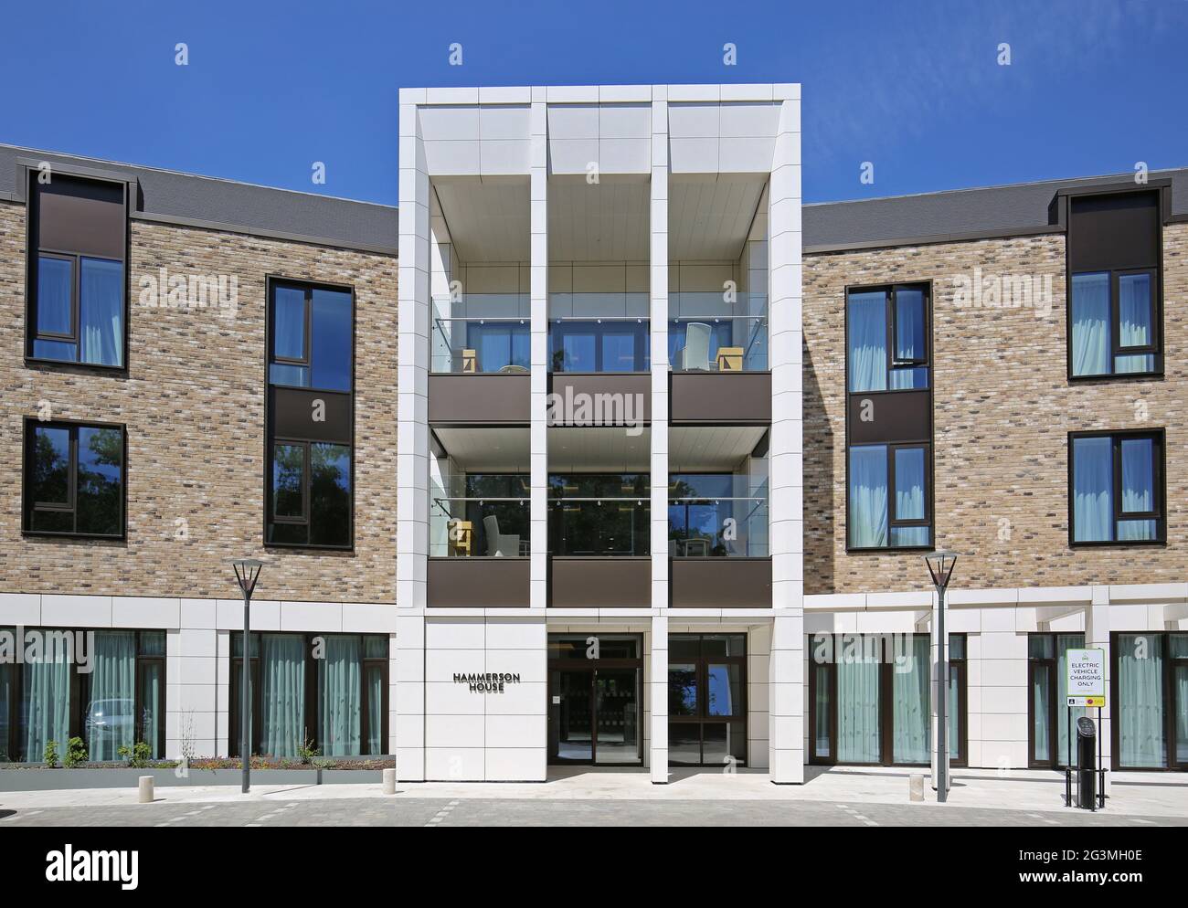 Hammerson House, a new, luxury care home on The Bishops Avenue, Highgate - one of London's most expensive roads. UK. Stock Photo