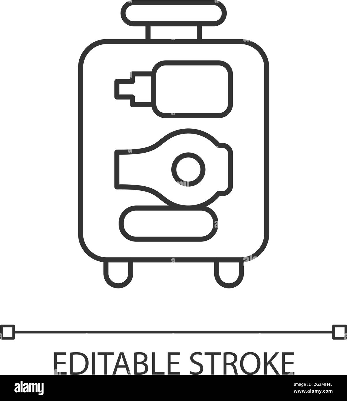 Open suitcase linear icon Stock Vector Image & Art - Alamy