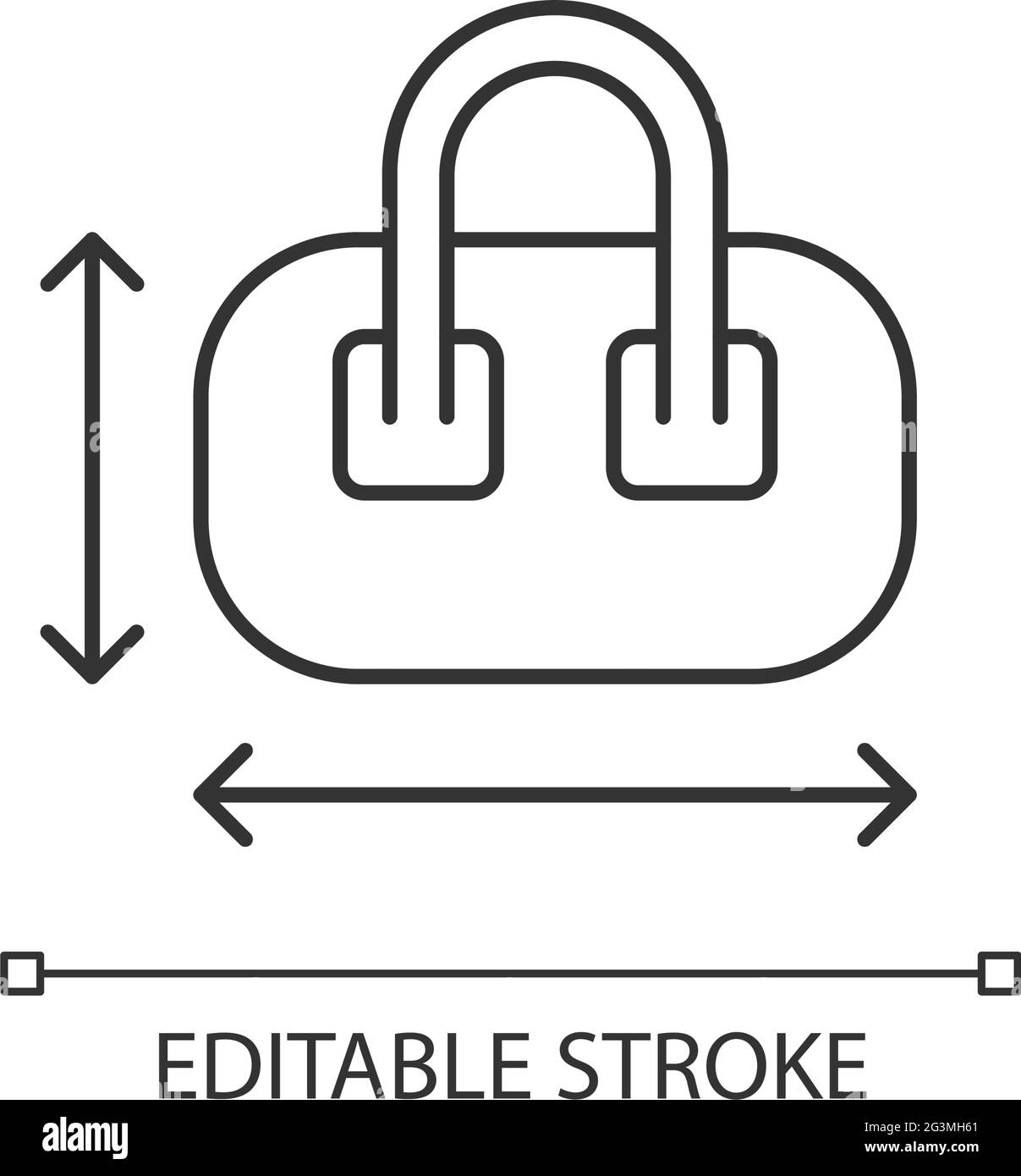 Hand luggage size linear icon Stock Vector Image & Art Alamy