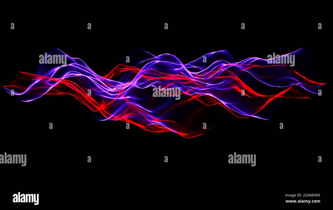 Bright abstract curved lines on a black background Stock Photo - Alamy