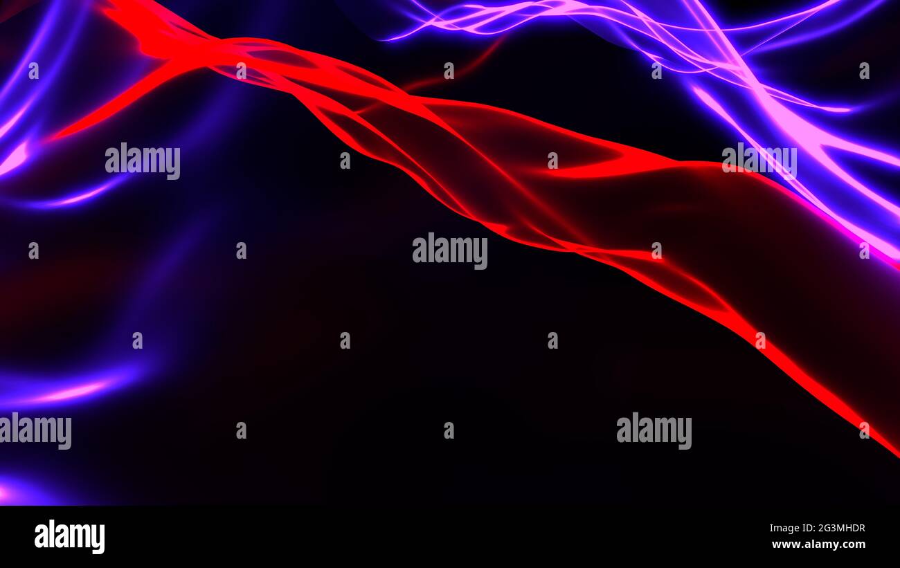 Bright abstract curved lines on a black background Stock Photo - Alamy