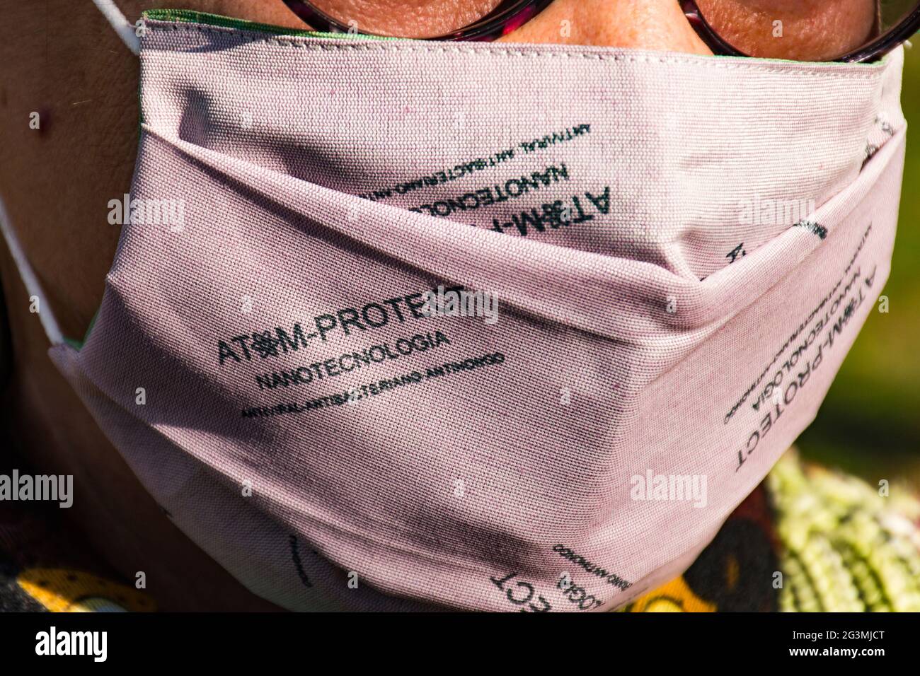 MAR DEL PLATA, ARGENTINA - Jun 13, 2021: antiviral mask to prevent ...