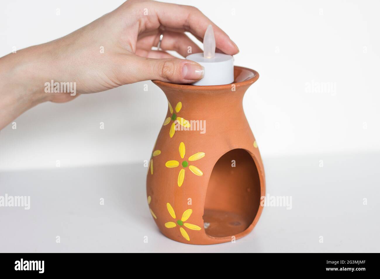 Handmade Incense burner Candle Holder Stock Photo Alamy