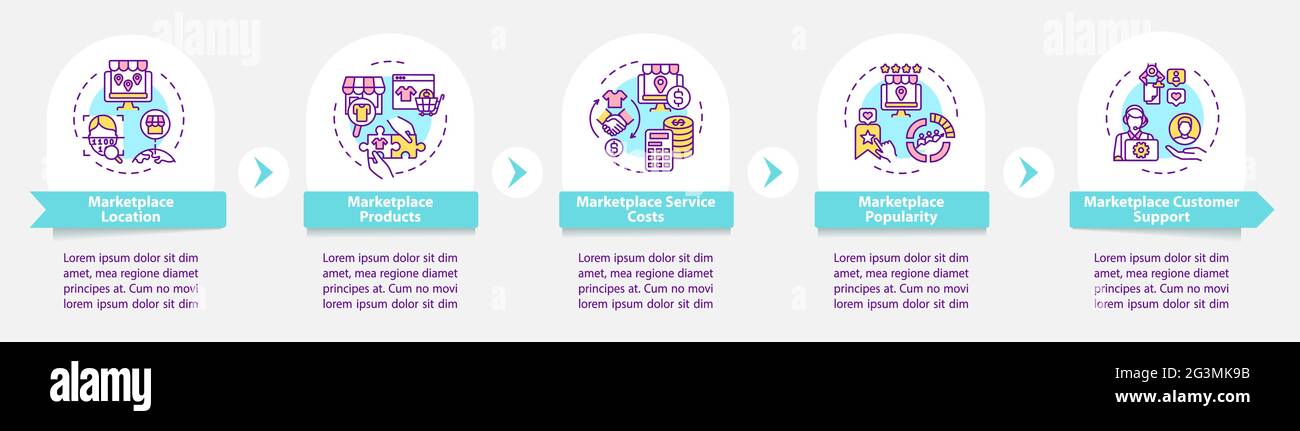 E-marketplace choice vector infographic template Stock Vector