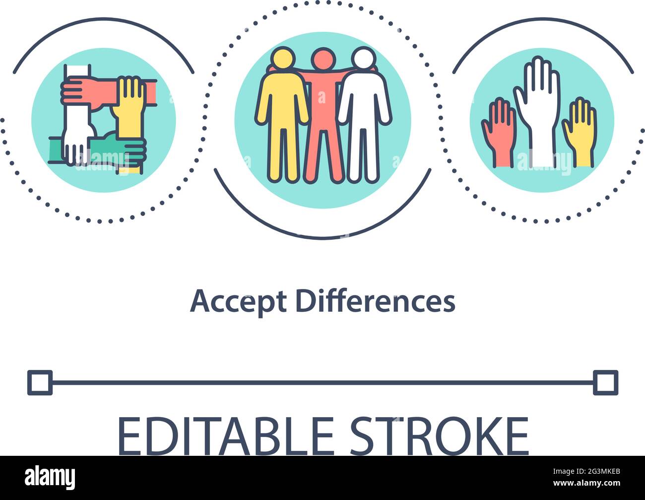 Accept differences concept icon Stock Vector Image & Art - Alamy