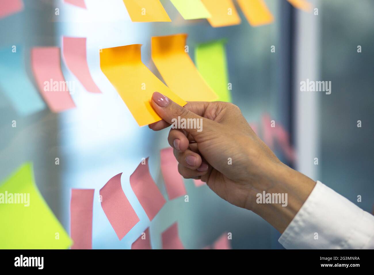 Creative team writing and planning over the project Stock Photo