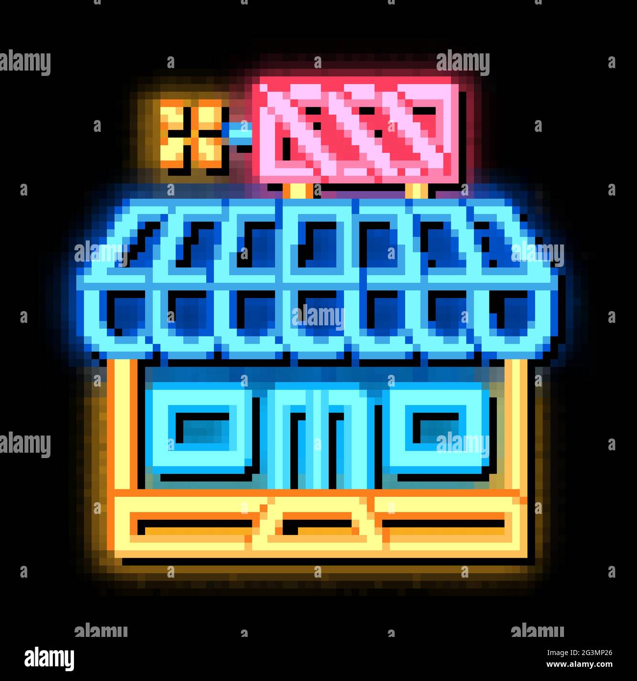 firework shop neon glow icon illustration Stock Vector Image & Art - Alamy