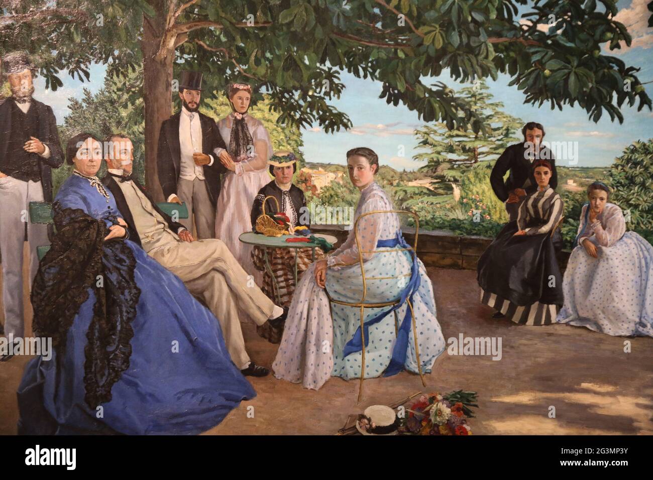 FRANCE PARIS (75) ORSAY MUSEUM, FAMILY MEETING BY FREDERIC BAZILLE Stock Photo
